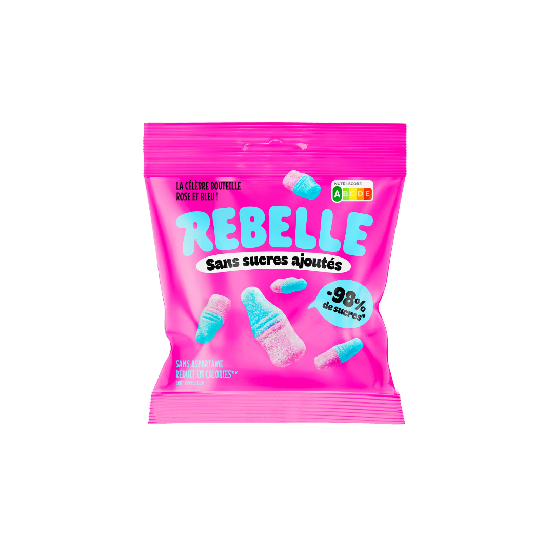 REBEL SOUR EN SUIKERVRIJE BUBBELGUMFLESSEN