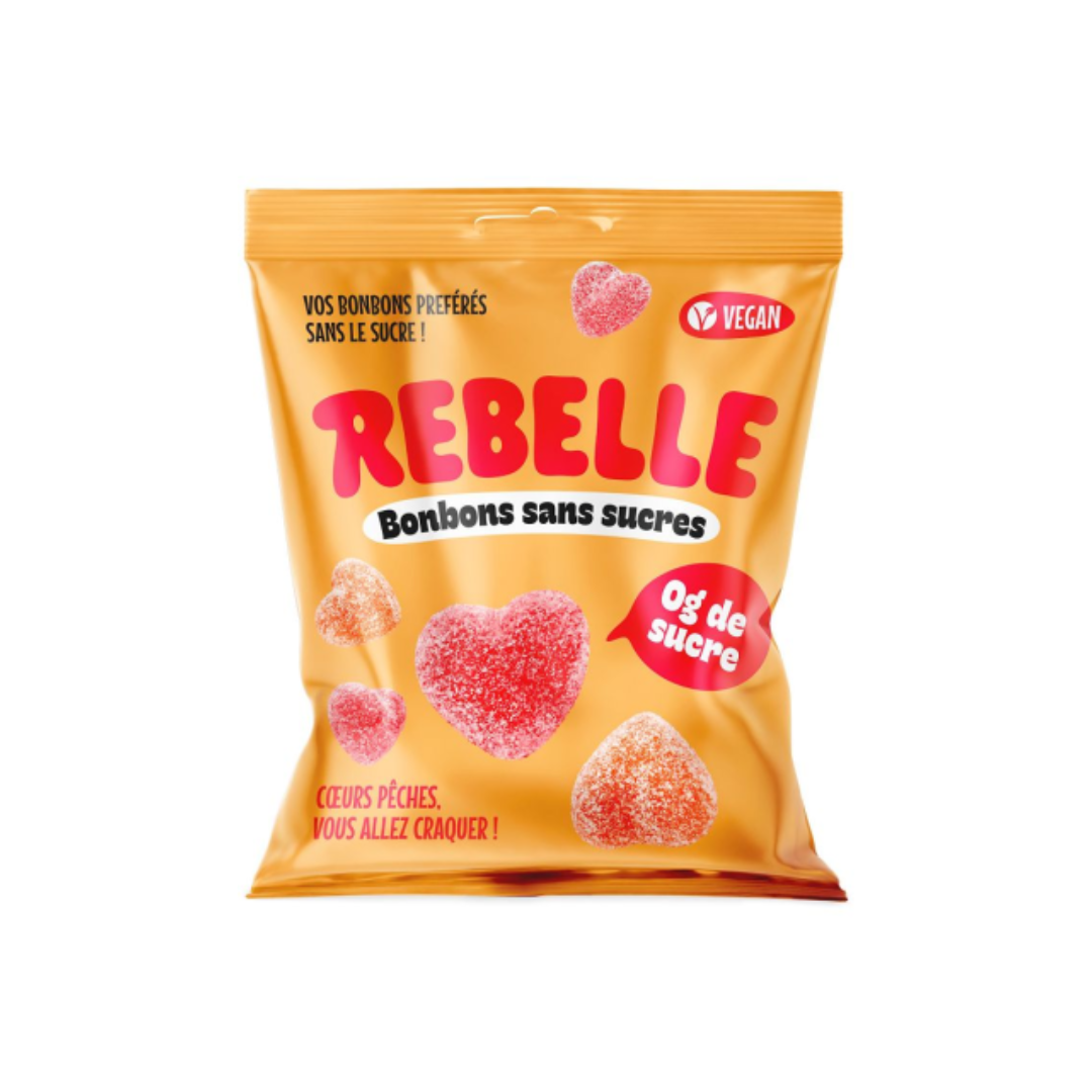 REBELLE COEURS DE PÊCHE SUCRÉES & SANS SUCRE