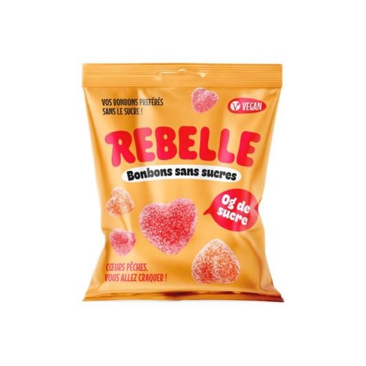 REBELLE COEURS DE PÊCHE SUCRÉES & SANS SUCRE
