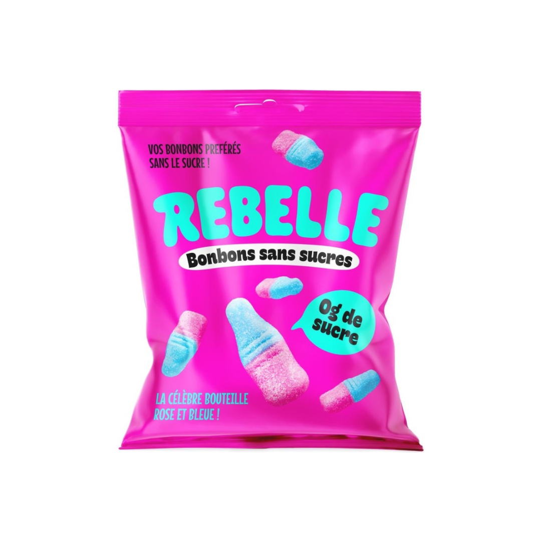 REBELLE BOTTLES SOUR &amp; SUGAR-FREE BUBBLE-GUM
