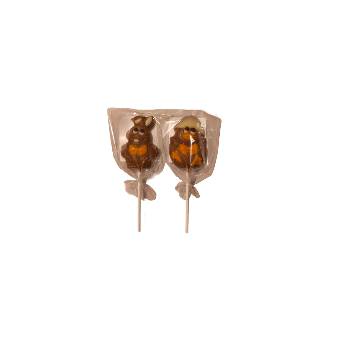 Milk Chocolate Bunny and Chick Lollipop (Single) - Easter