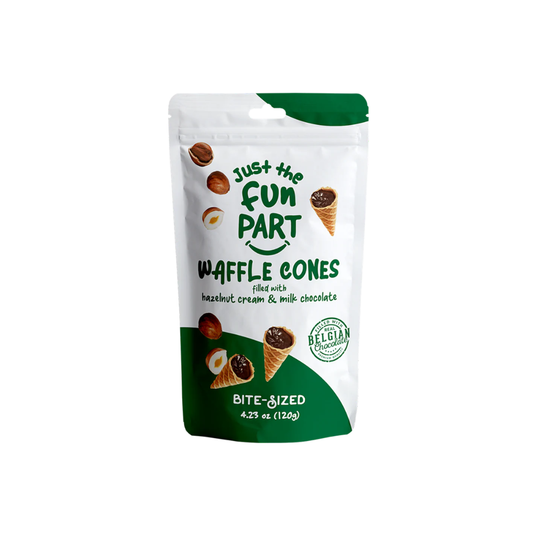 CÔNES DE GLACE CRÈME DE NOISETTE ET CHOCOLAT AU LAIT